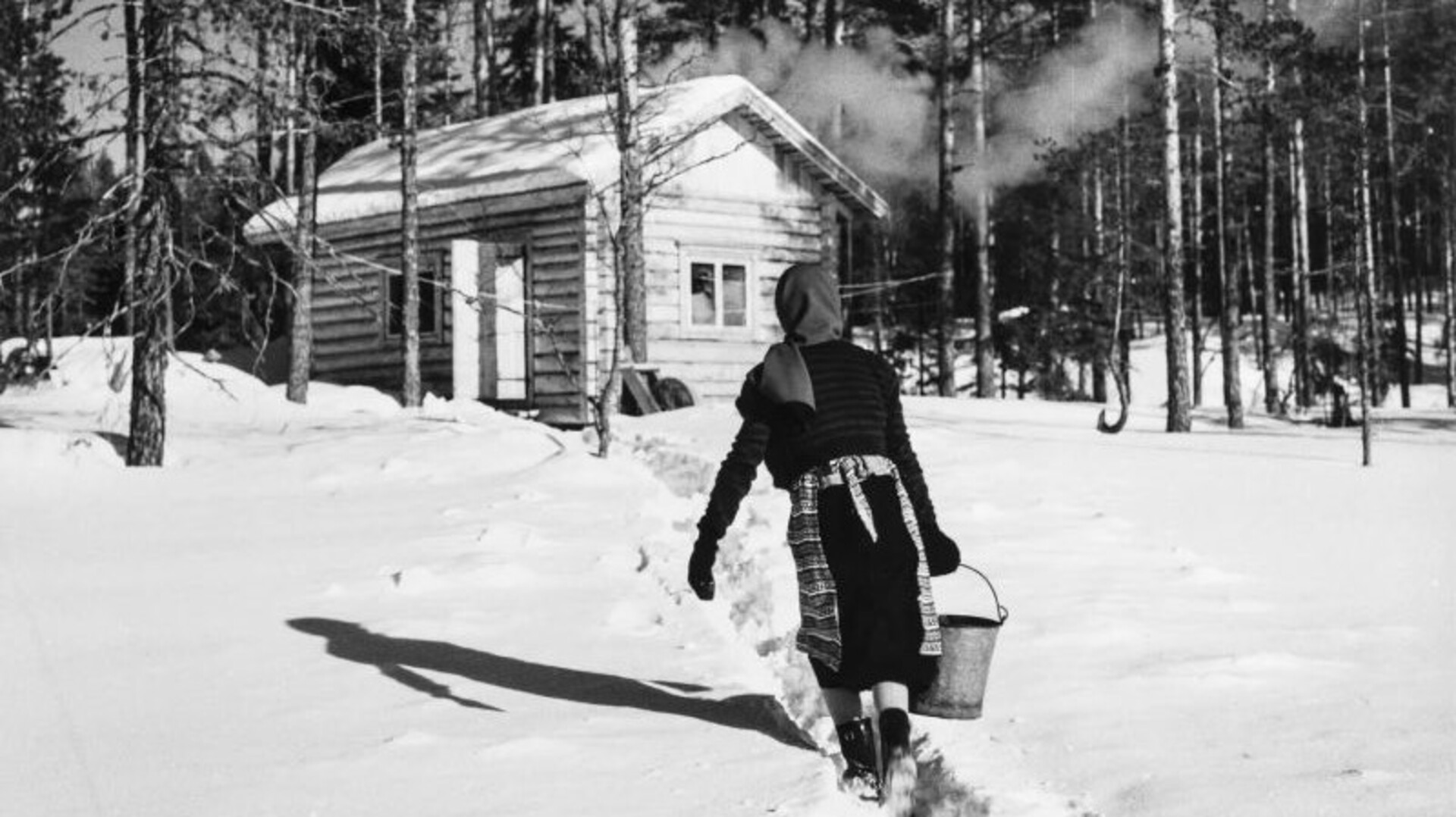 kvinna, hink, batsu